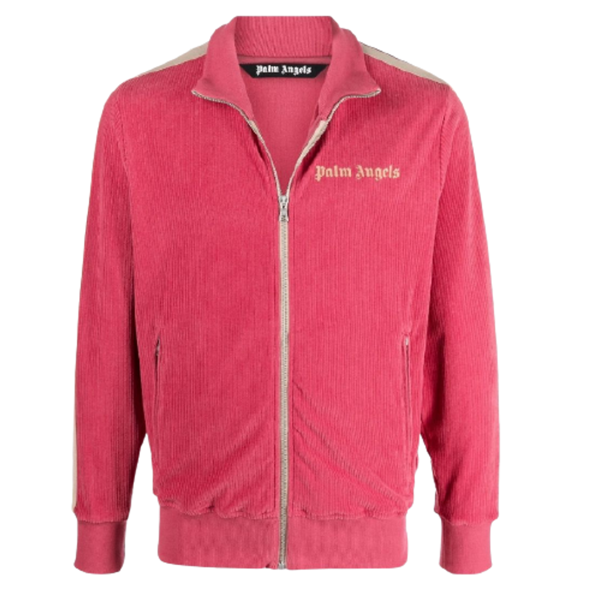 Palm Angels Logo Print Corduroy Track Jacket