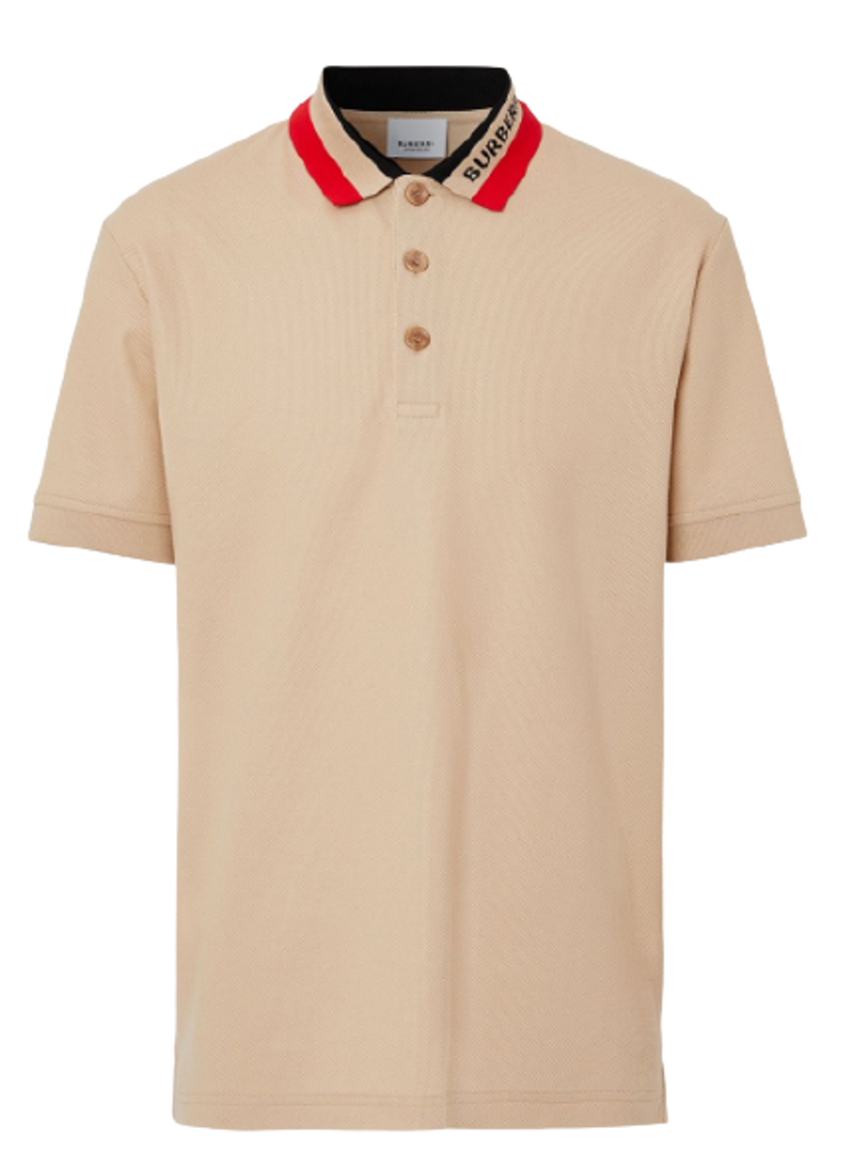 Burberry Logo Detail Cotton Pique Polo Brown Shirt