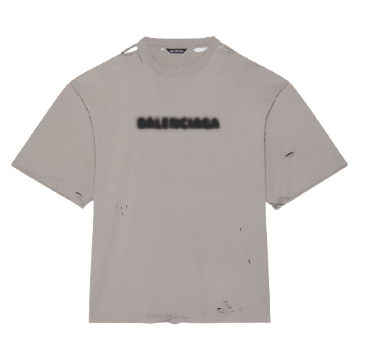 Balenciaga Blurry Wide Grey T-Shirt