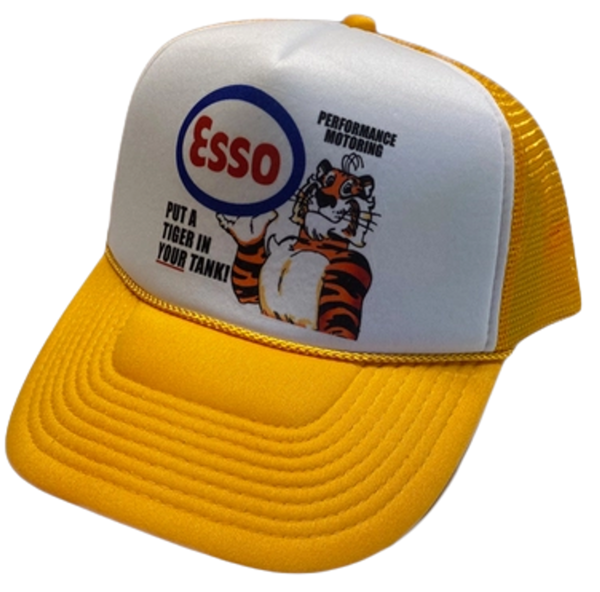 Vintage Adjustable Trucker Yellow Hat