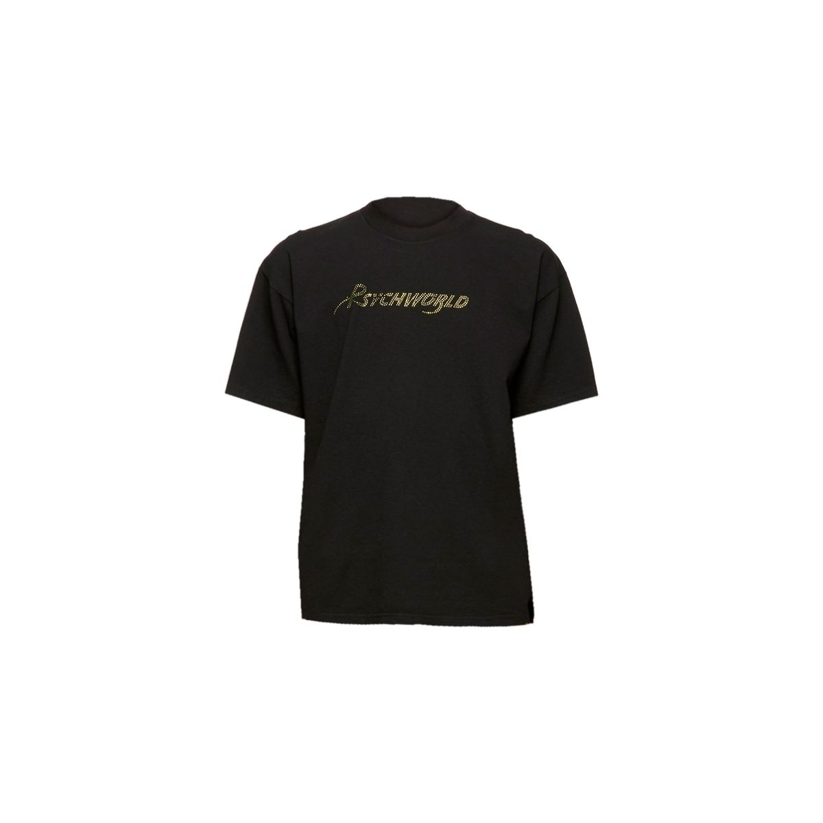 Psychworld Black & Green Rhinestone T-Shirt