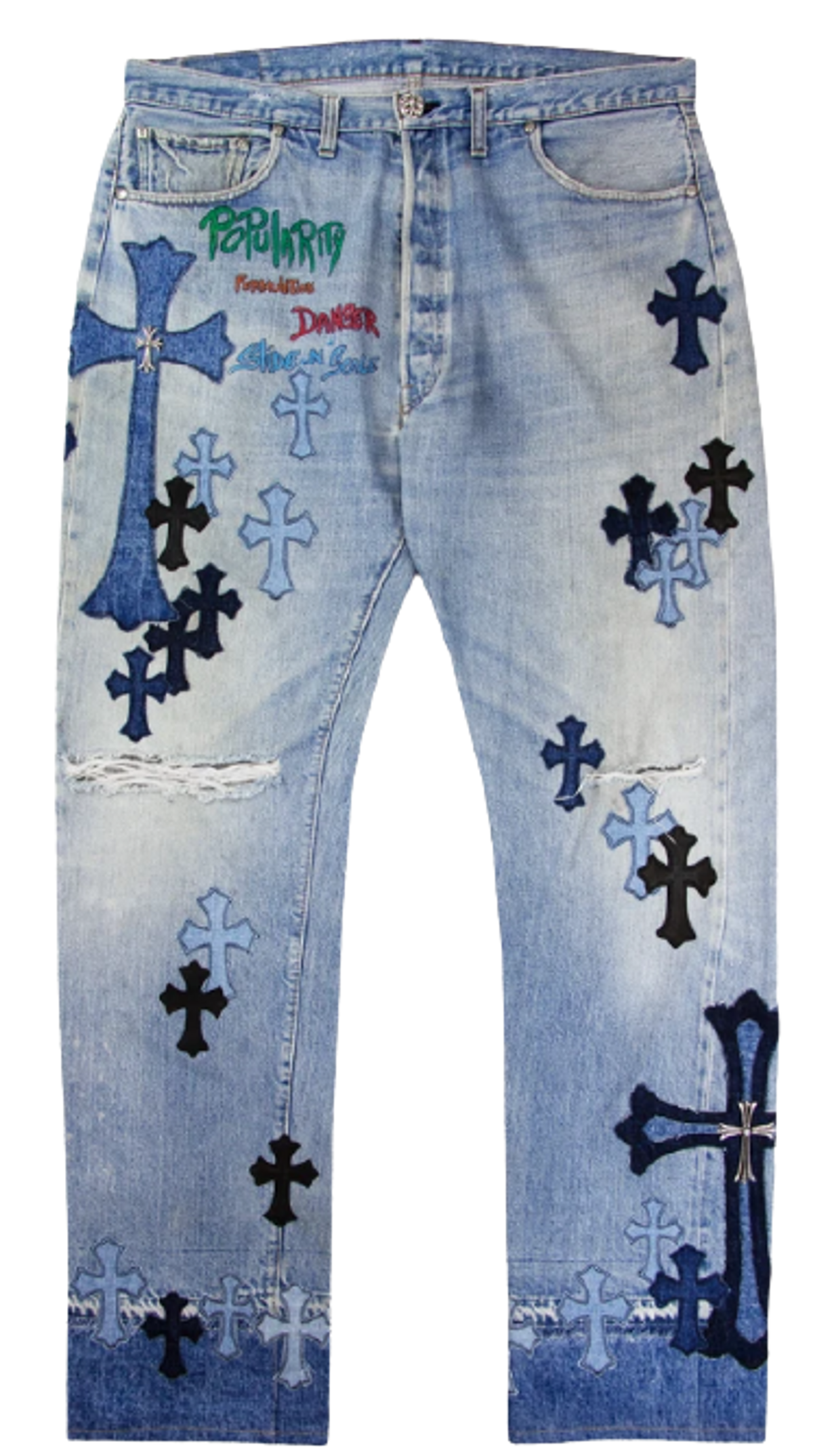 Chrome Hearts × Matty Boy Patches on Patches Denim Jeans