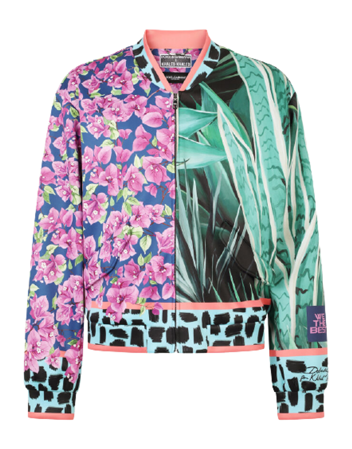 Dolce & Gabbana × DJ Khaled Merch Technical Fabric Jungle Mix Print Multicolor Jacket