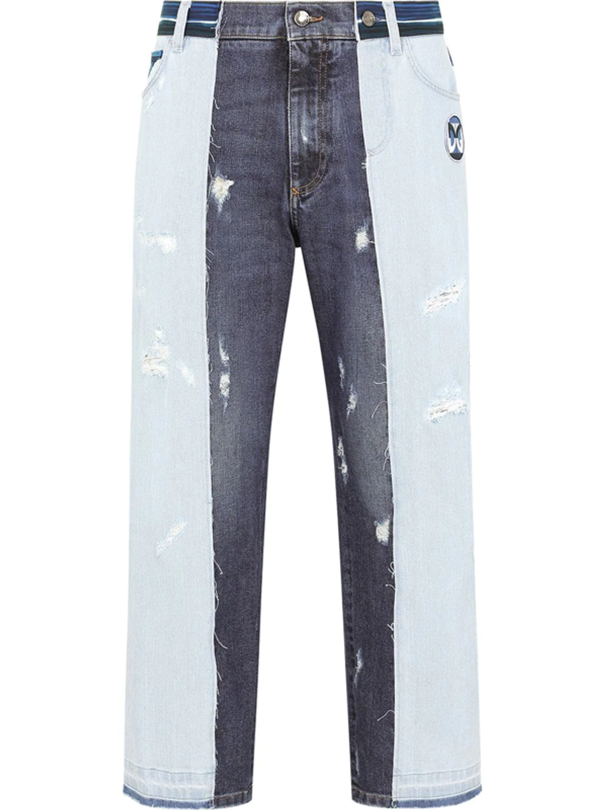Dolce & Gabbana Distressed Finish Mixed Jeans