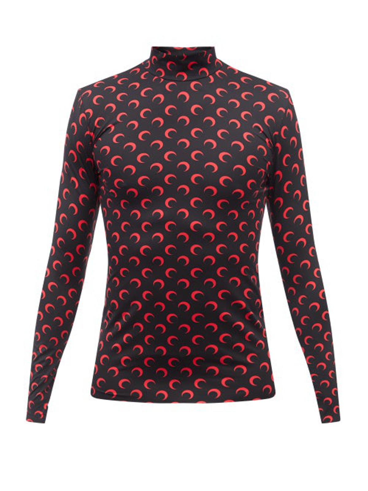 Marine Serre Crescent Moon Print Recycled Red Fibre T-Shirt