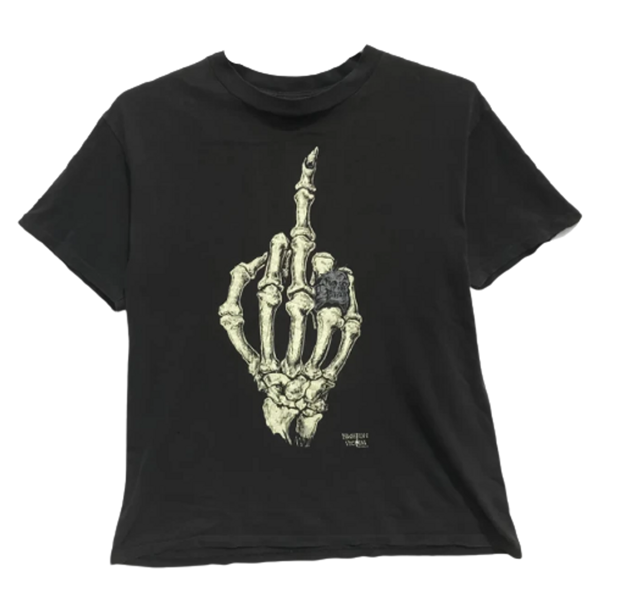 Vintage Fashion Victim Middle Finger Skull Bones Vintage T-Shirt