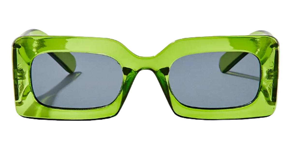 Iets Frans Rectangular Green Sunglasses