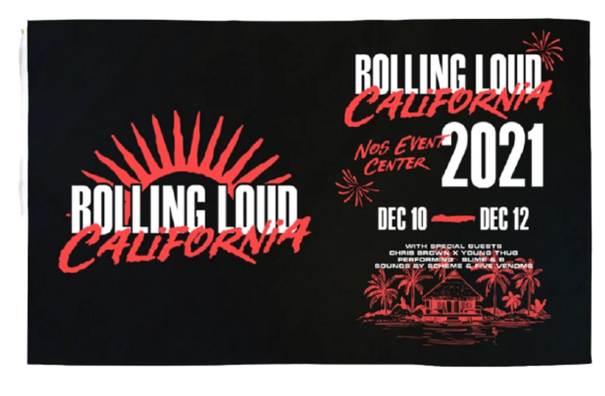 Rolling Loud Merch Cali Sun 2021 Festival Flag WHAT’S ON THE STAR?