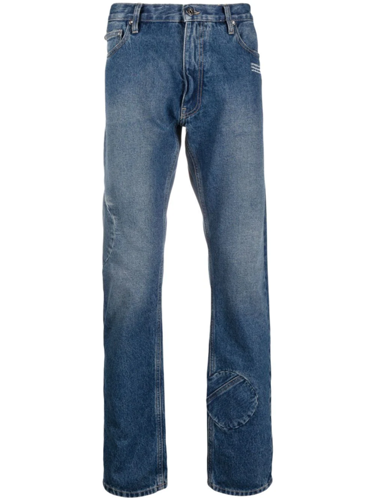 Off-White Logo Print Slim Fit Jeans
