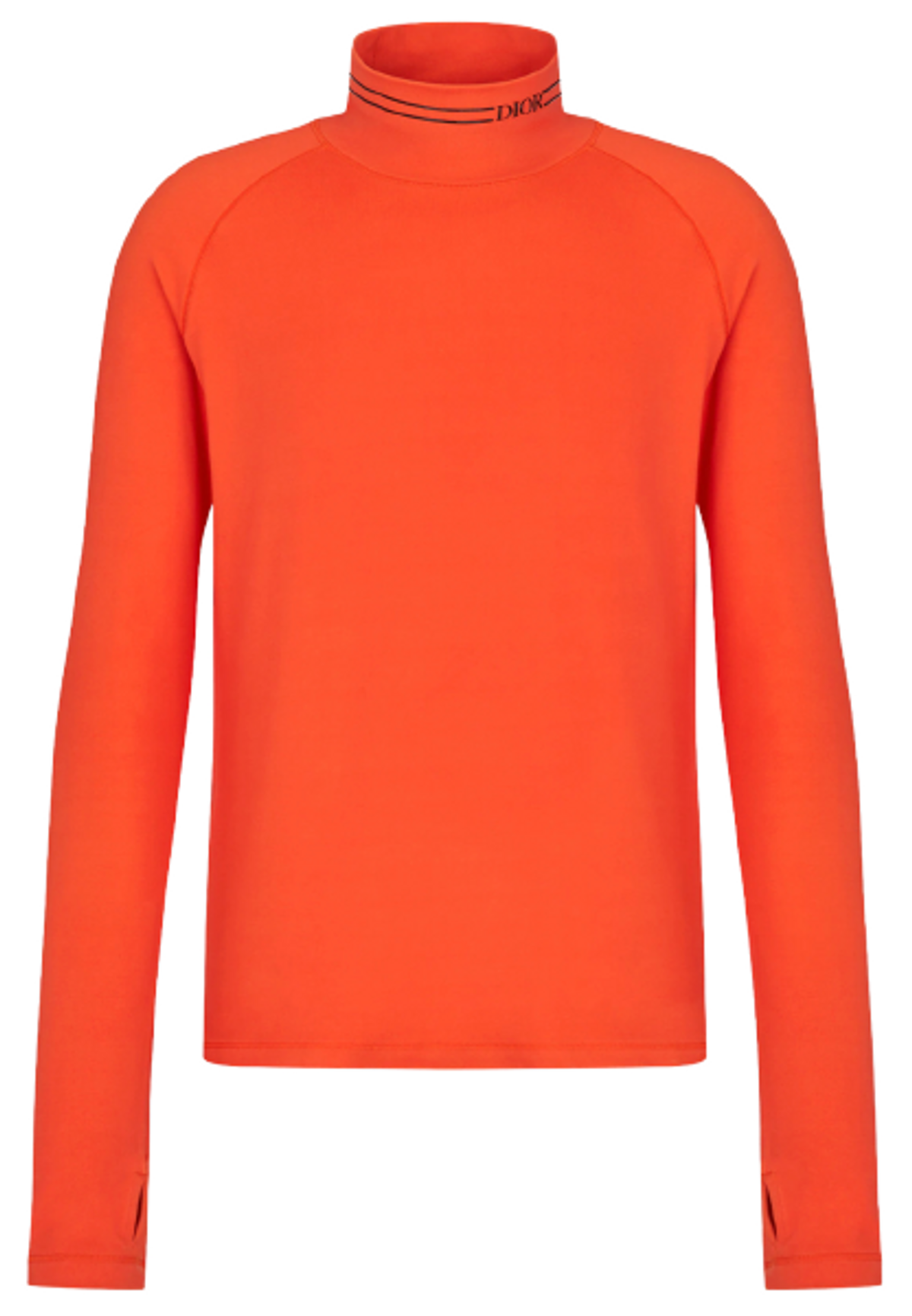 Prada Dior Band Orange Stretch Technical Jersey Long-Sleeved T-Shirt