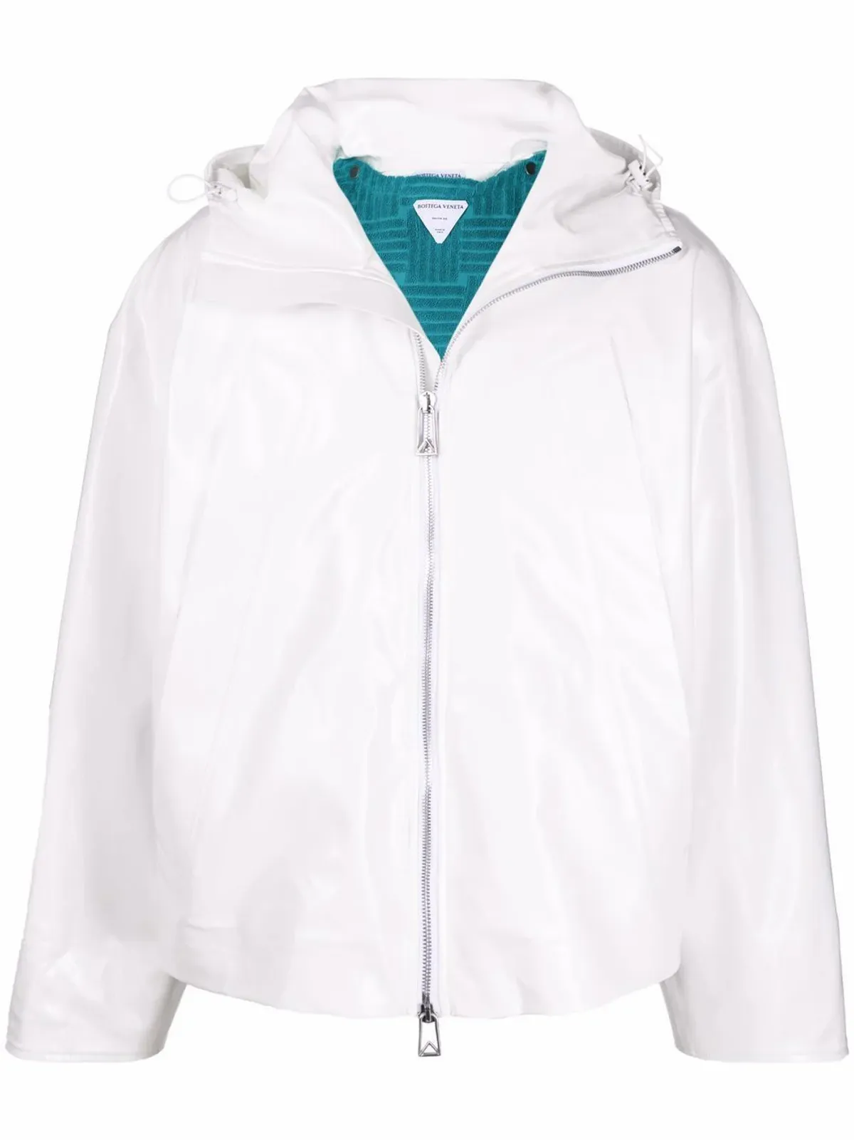 Bottega Veneta Glossy White Hooded Jacket