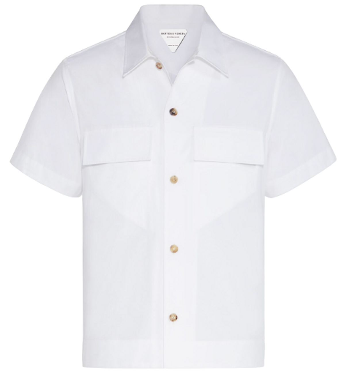 Bottega Veneta Compact Stretch Poplin White Shirt