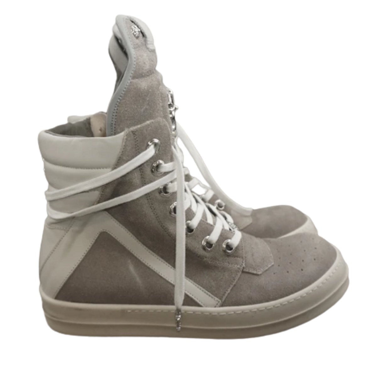 Rick Owens × Chrome Hearts Pearl Reversed Leather Geobaskets WHAT’S ON THE STAR?
