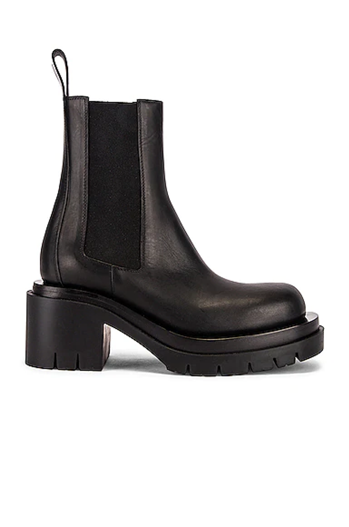 Bottega Veneta Wardrobe 02 Lug Block-Heel Leather Ankle Boots
