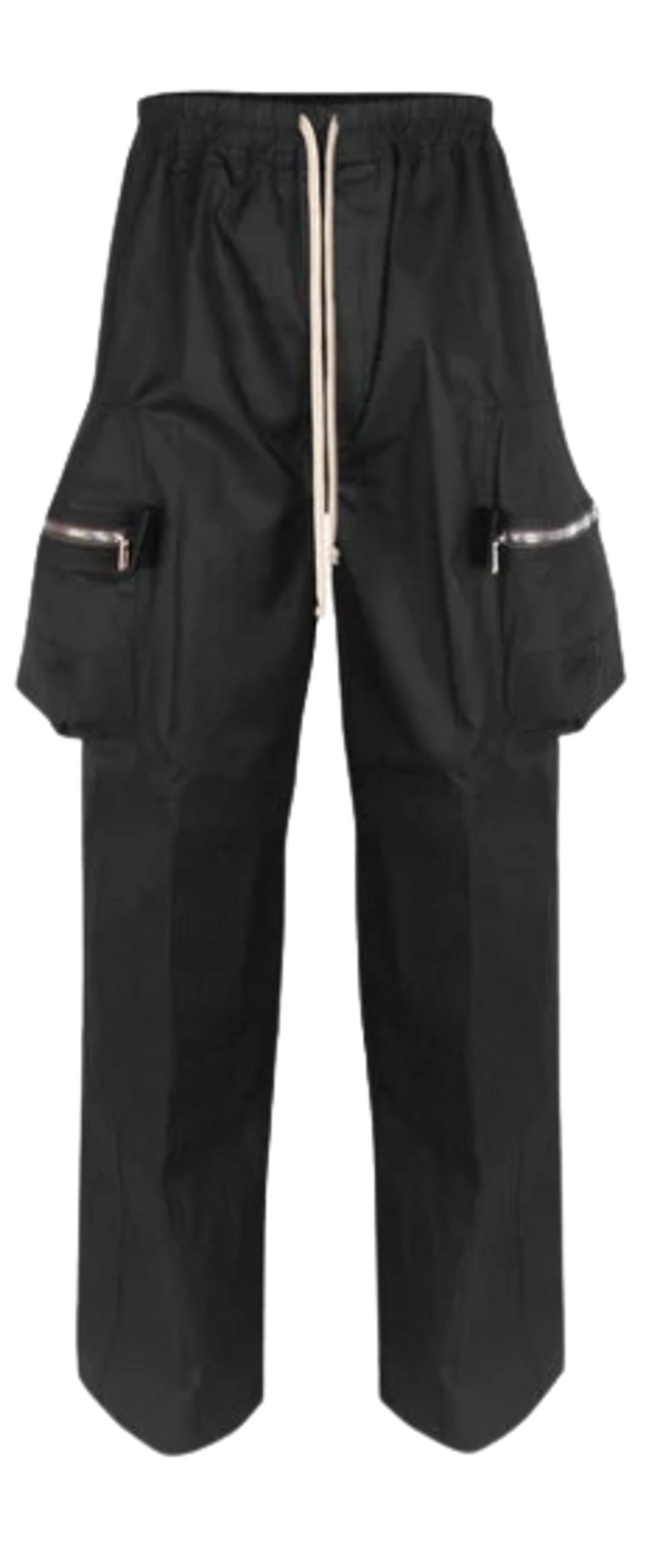 Rick Owens Drawstring Cargo Black Pants