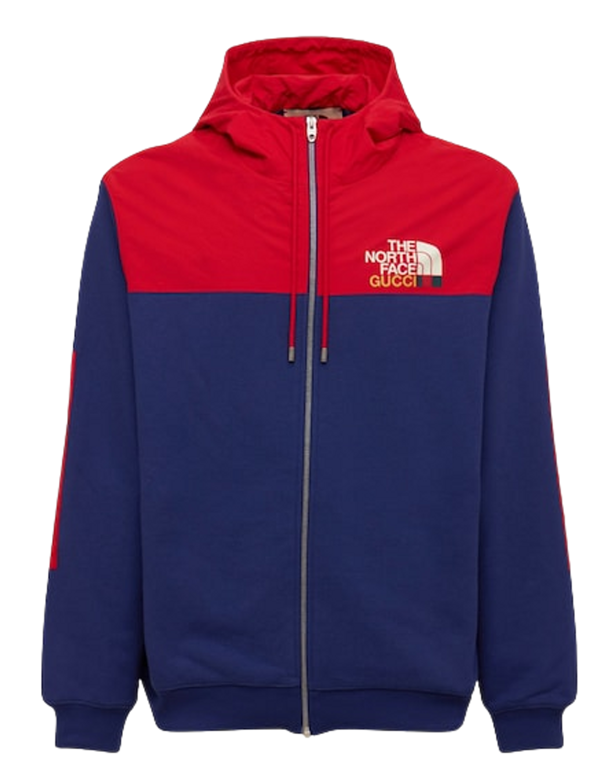 Gucci × The North Face Purple & Red Edition Paneled Logo Hoodie