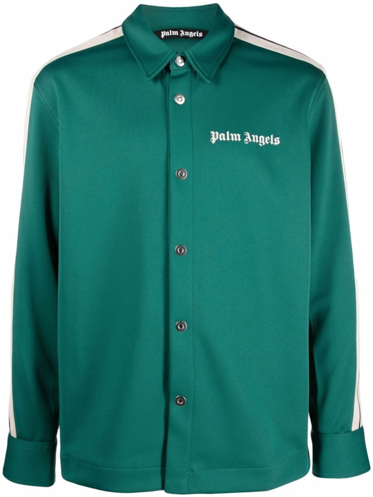 Palm Angels Logo Side Stripe Shirt In Grün