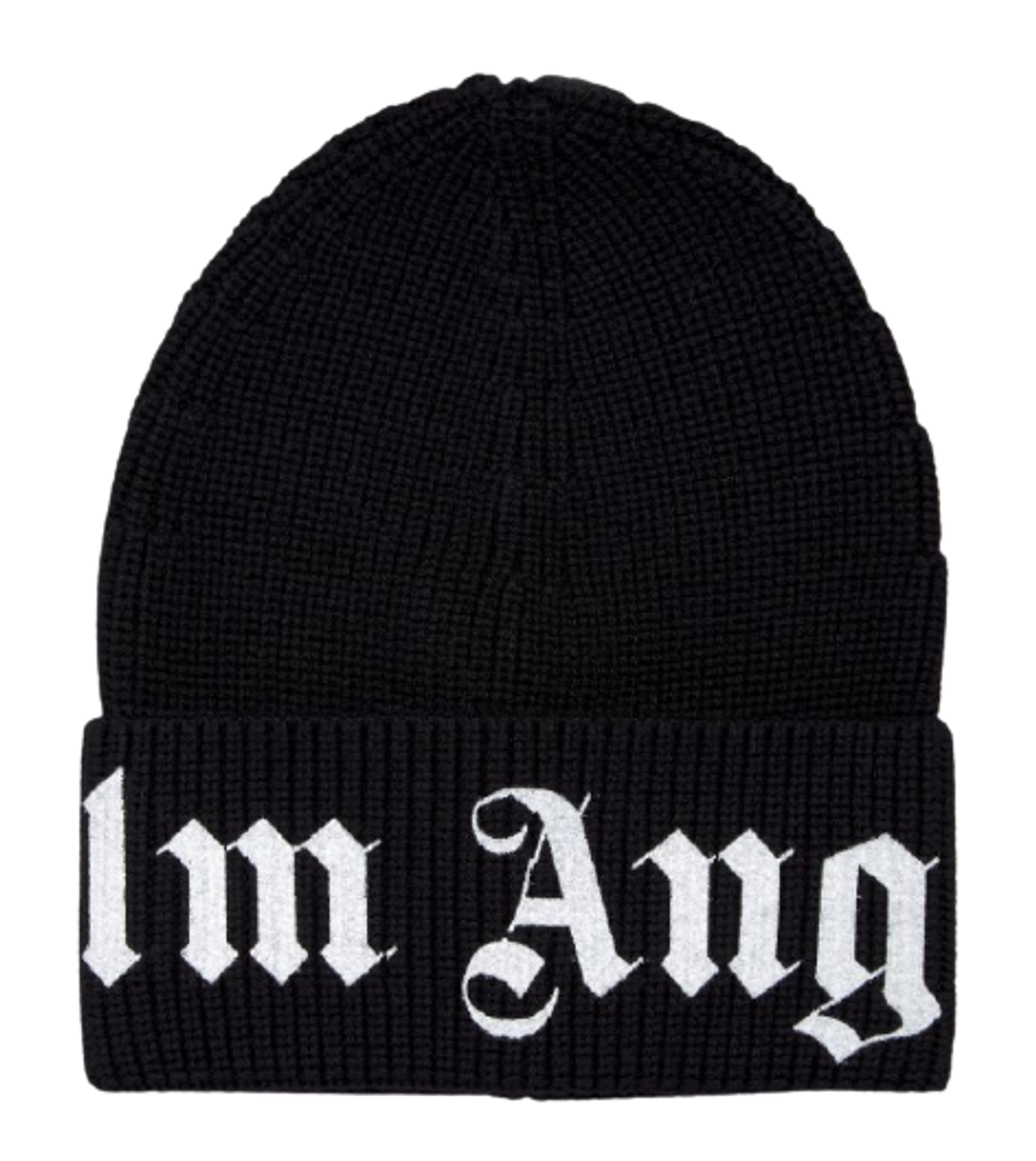 Palm Angels Black Logo Beanie
