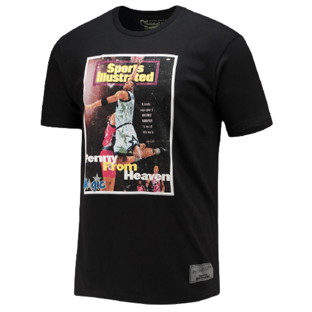 Mitchell & Ness × NBA Illustrated Player Black T-Shirt