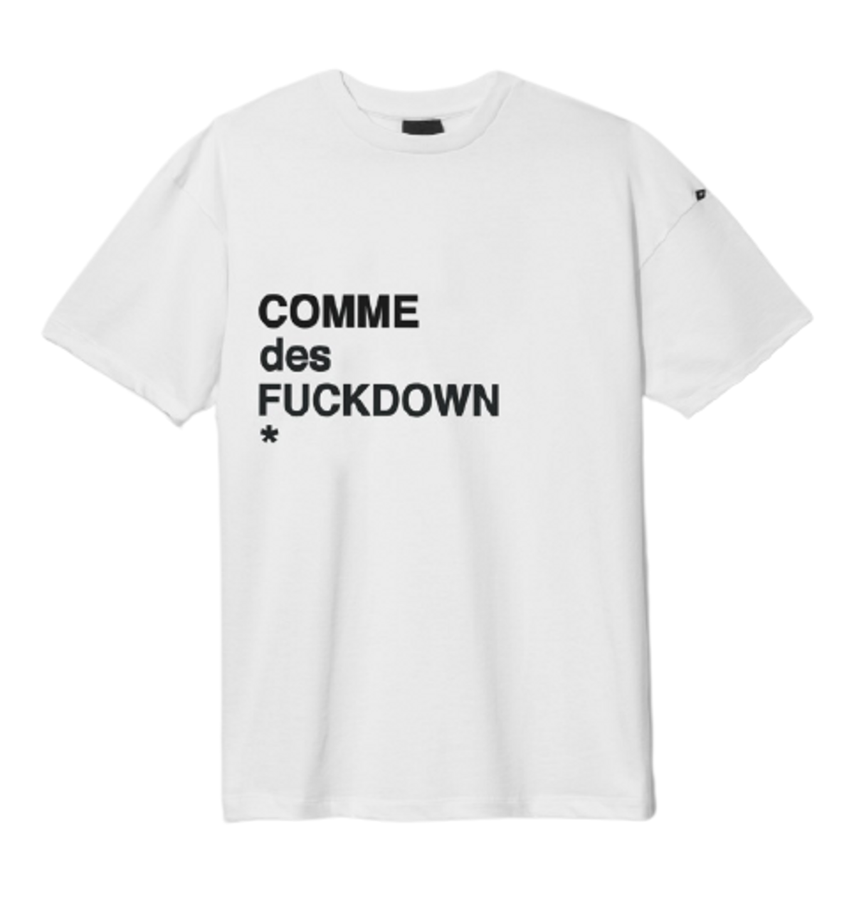 Comme Des Fuckdown White Logo T-Shirt