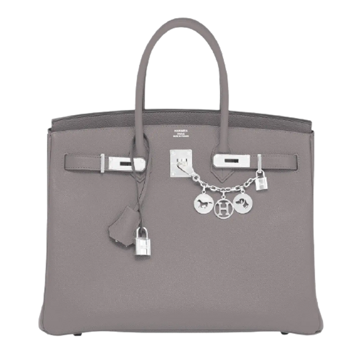 Hermes Etain Tin Grey Palladium Hardware Bag