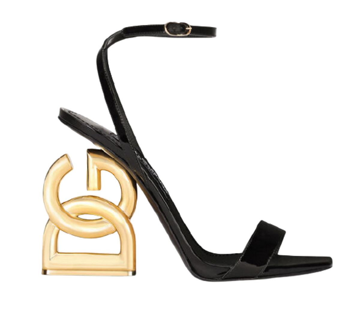 Dolce & Gabbana Logo Patent Leather Sandals