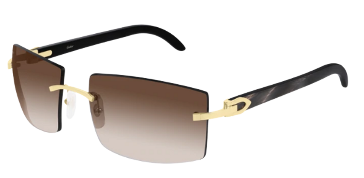 Cartier CT0021RS 001 Brown Sunglasses