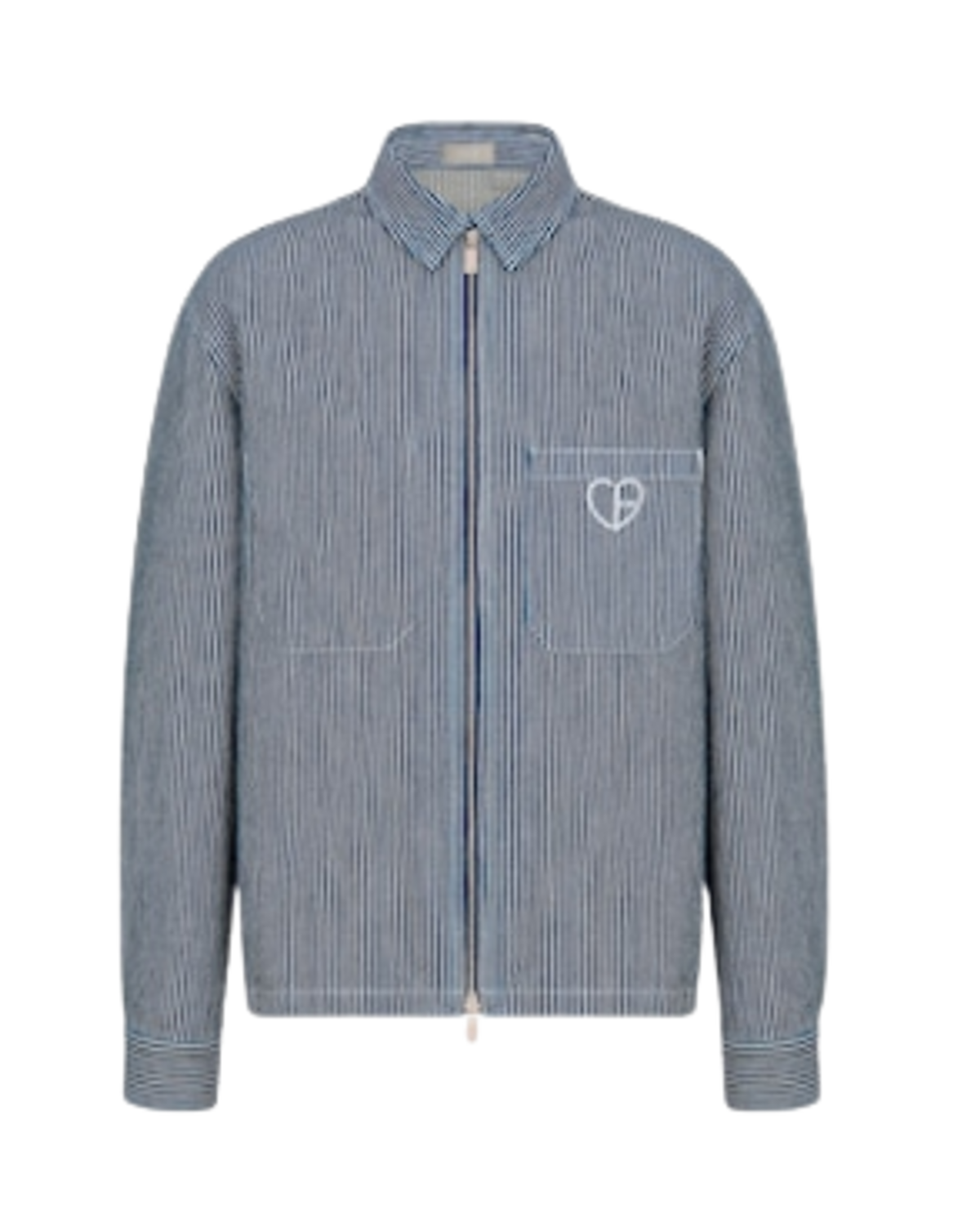 Dior Blue Striped Cotton Denim Overshirt