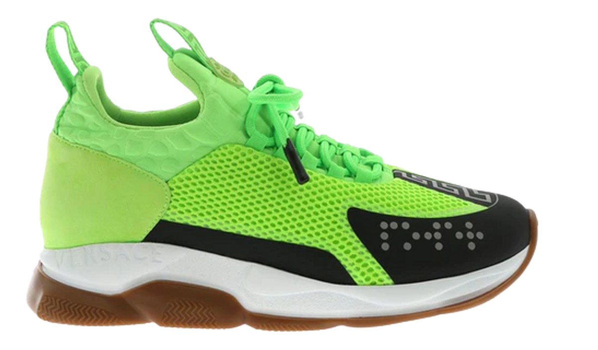 Versace Cross Chainer Fluo Green Sneakers