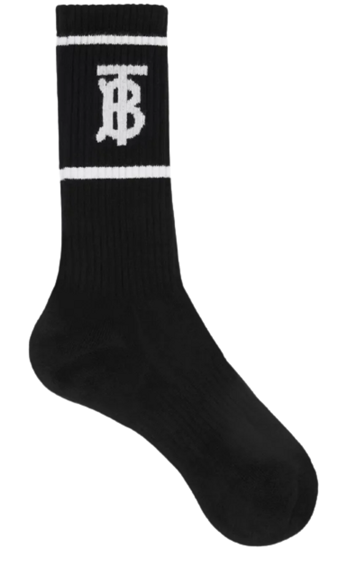 Burberry Monogram Motif Black Intarsia Socks