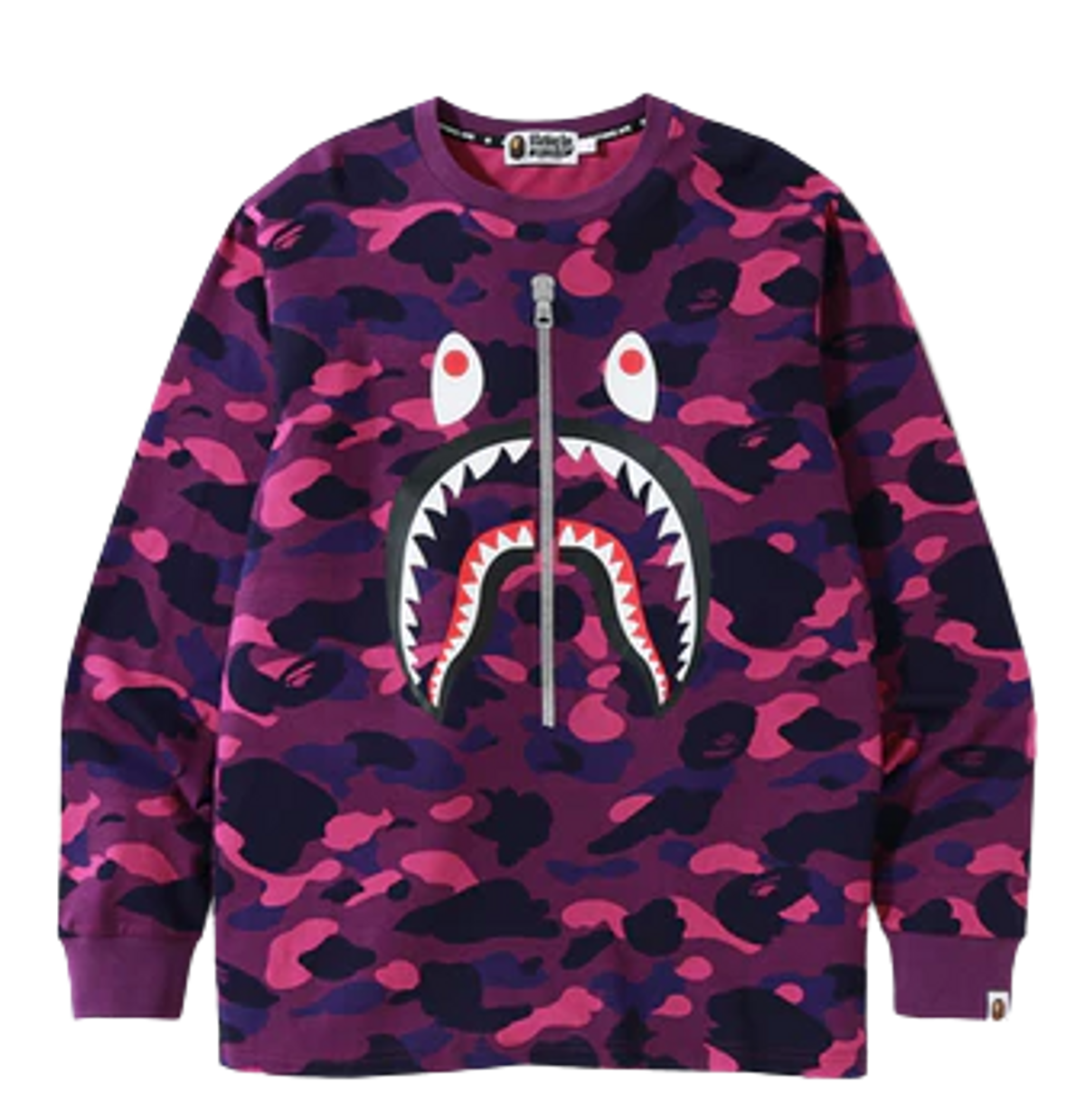 Bape Color Camo Shark Purple Purple Tee Purple