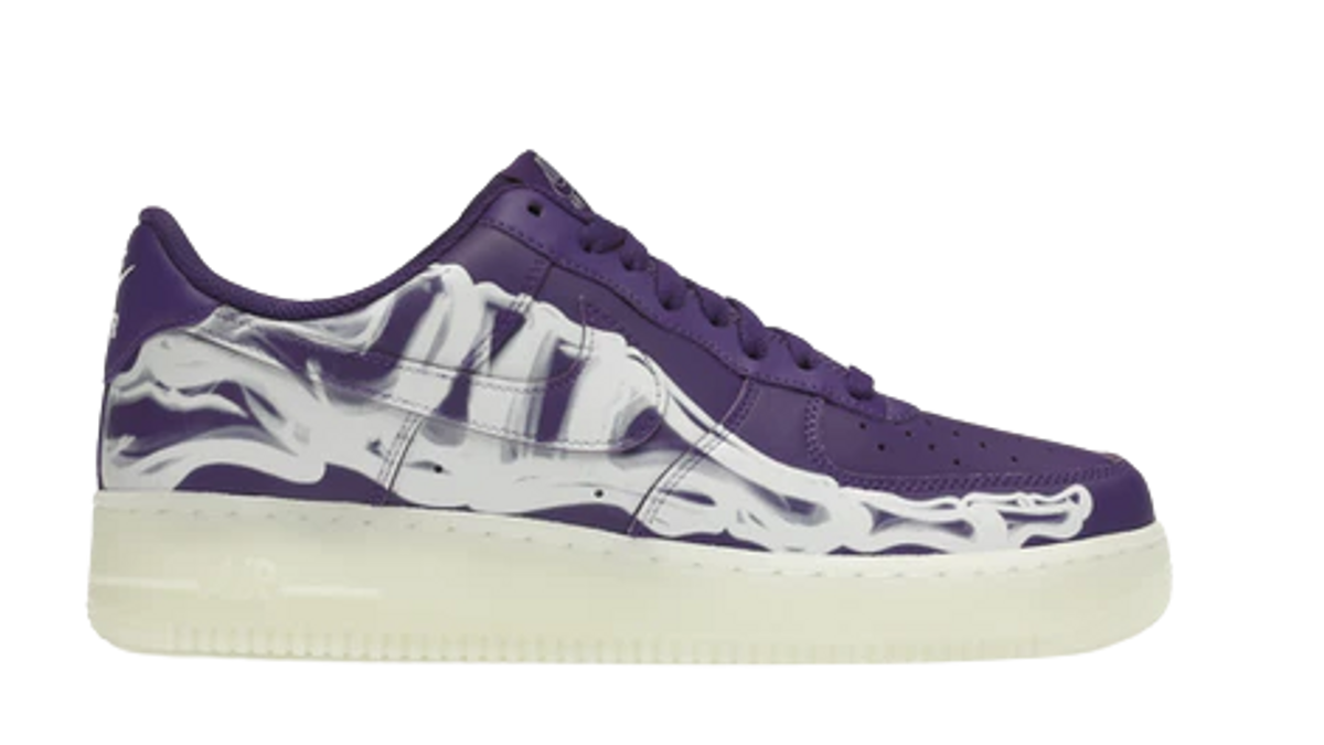 Nike Air Force 1 Low 07 QS Purple Skeleton Halloween Sneakers