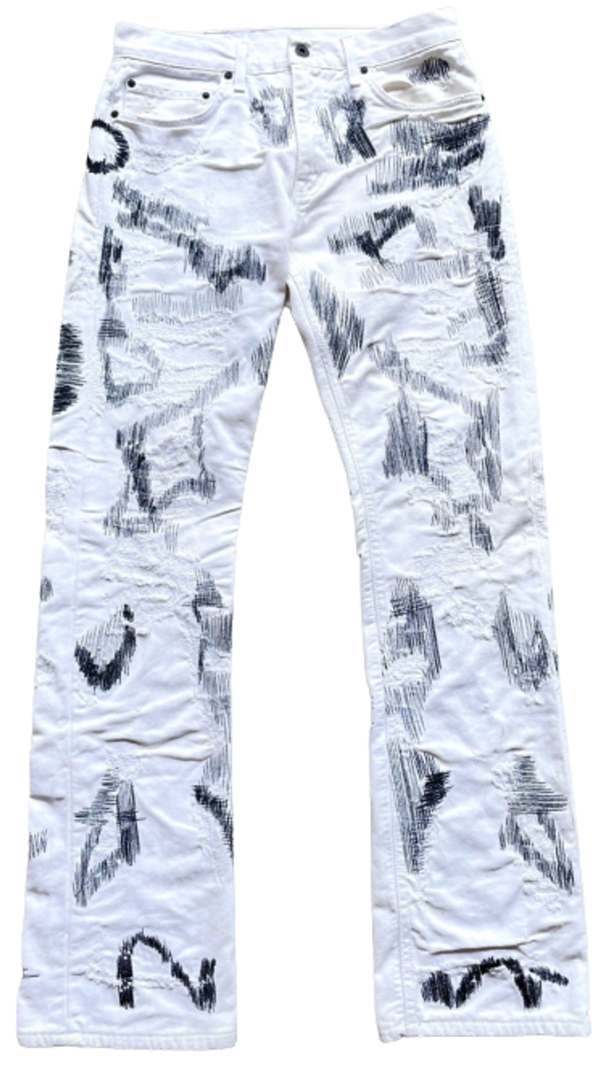 Vlone × Endless Black White Jeans 