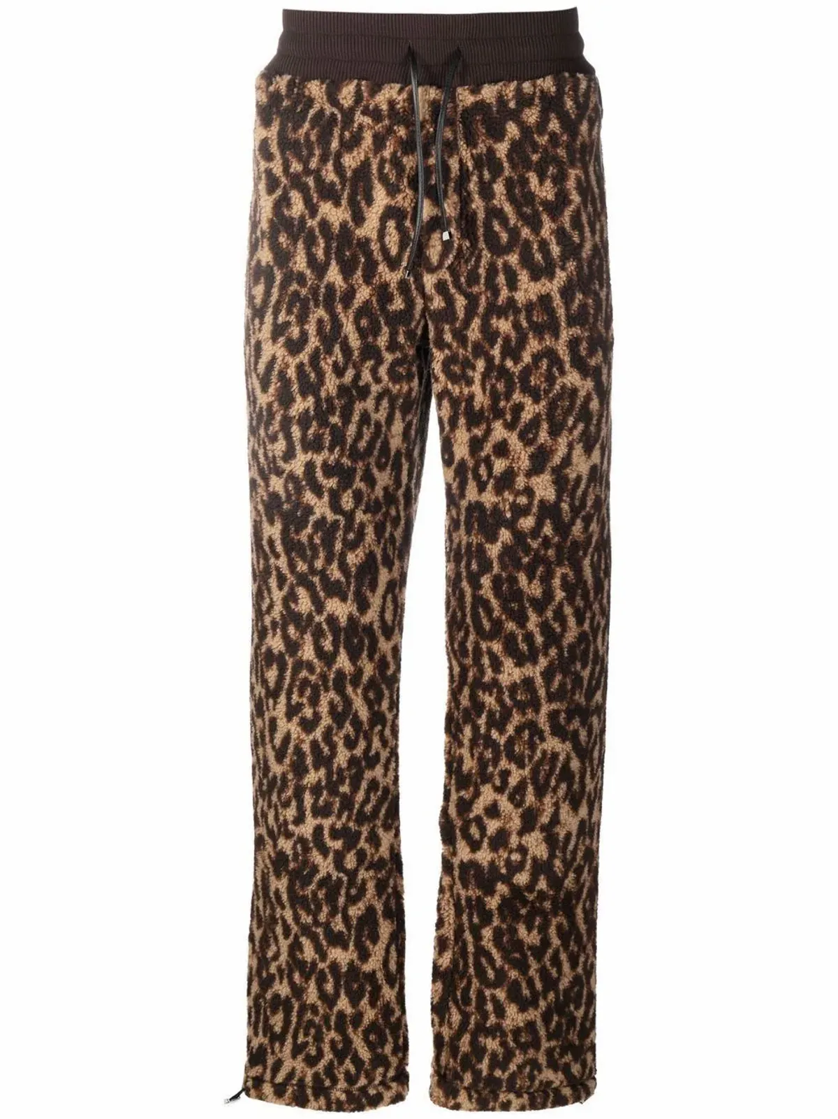 Amiri Leopard-Print Drawstring Fleece Trousers