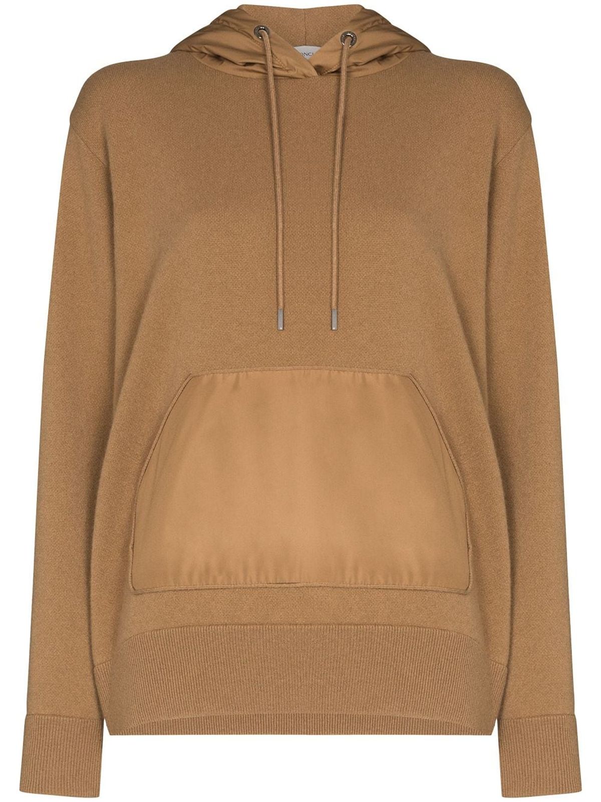 Moncler Contrast-Panel Knitted Hoodie
