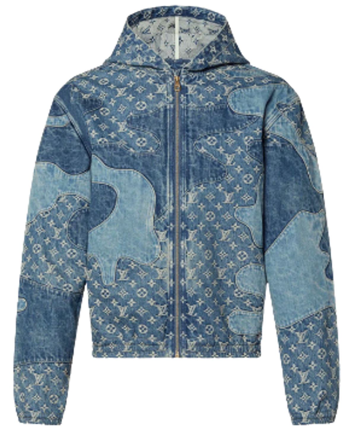 Louis Vuitton × Nigo Monogram Patchwork Denim Hoodie
