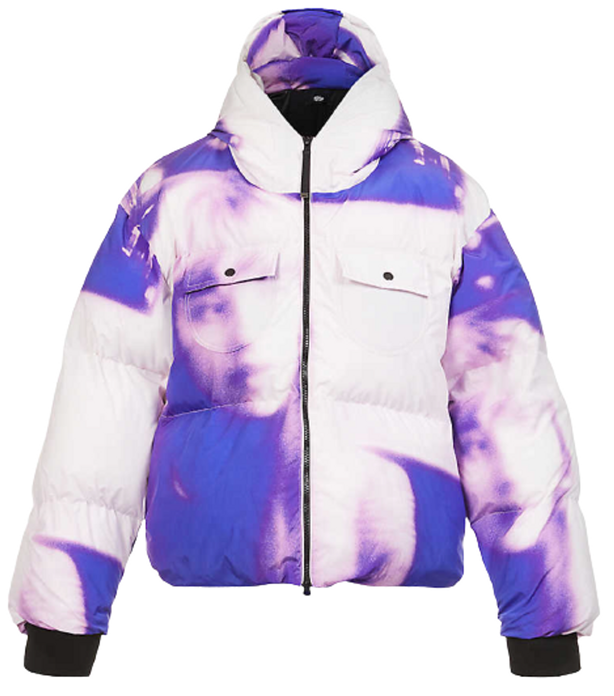 MSFTSrep Purple Portrait Graphic-Print Shell Jacket