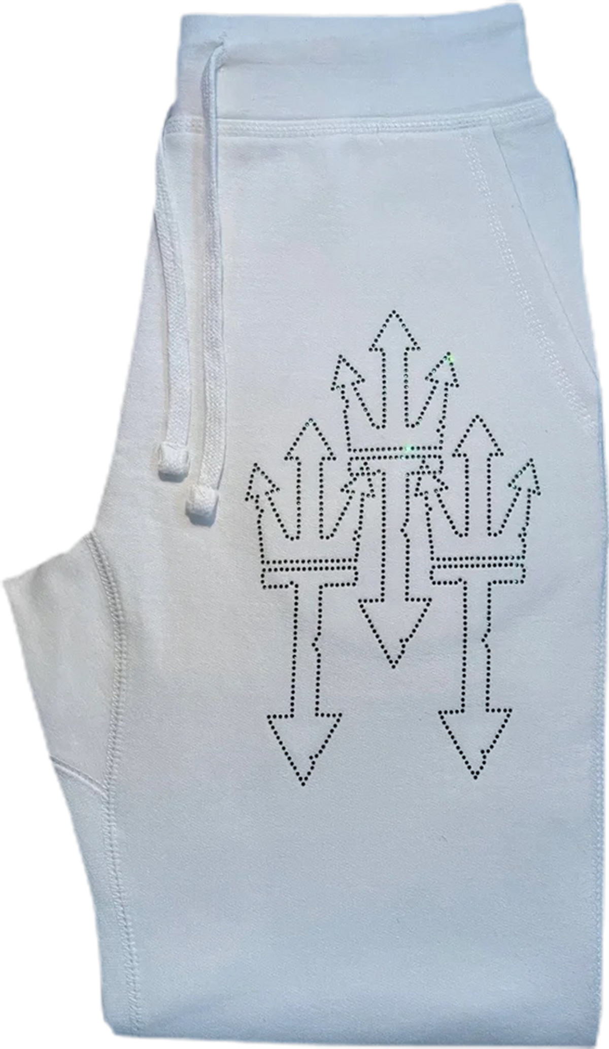 Saint Romero Green Rhinestone Sweatpants