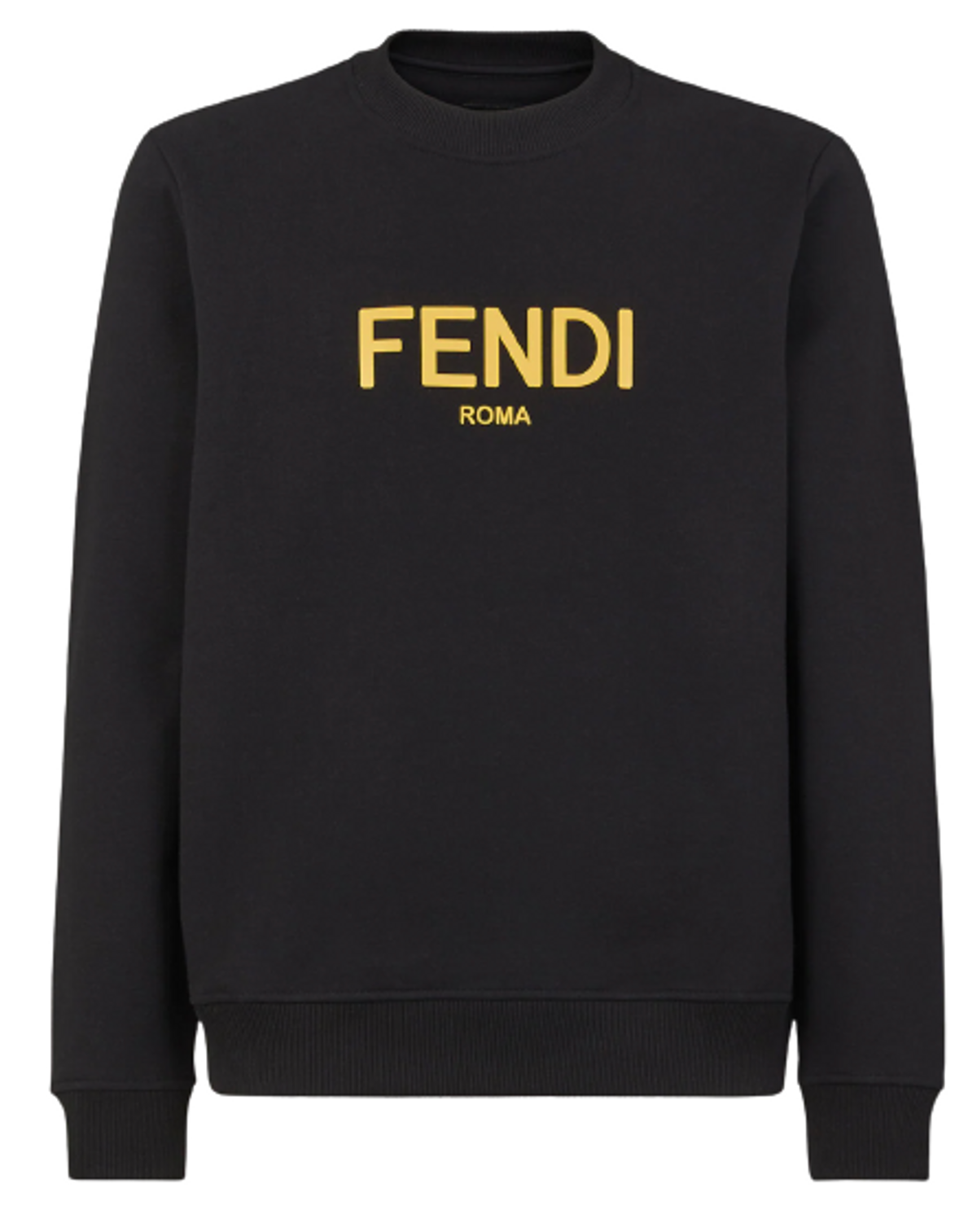 Fendi Logo Black Cotton Sweatshirt