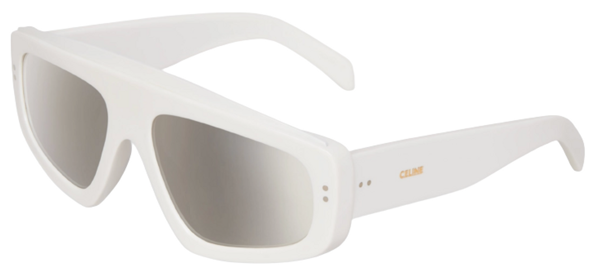 Celine Black Frame 34 Acetate Mirror Lenses White Sunglasses