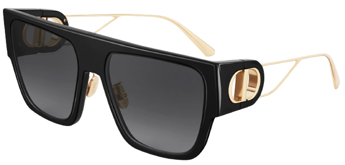 Dior 30Montaigne S3U Black Rectangular Sunglasses