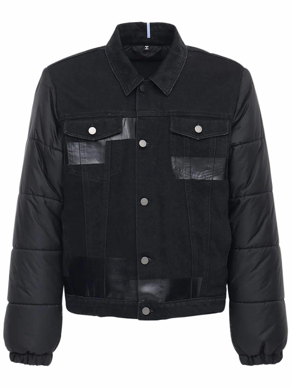 Alexander McQueen Black Denim Down Hybrid Black Jacket