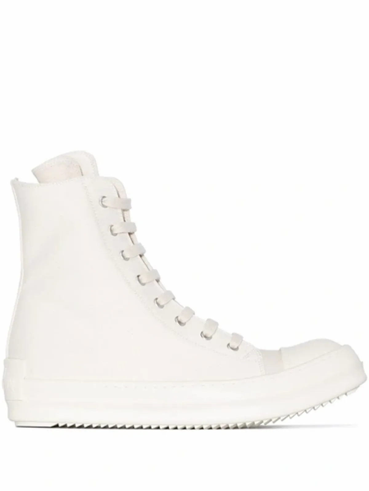 Rick Owens Gethsemane High Top White Sneakers