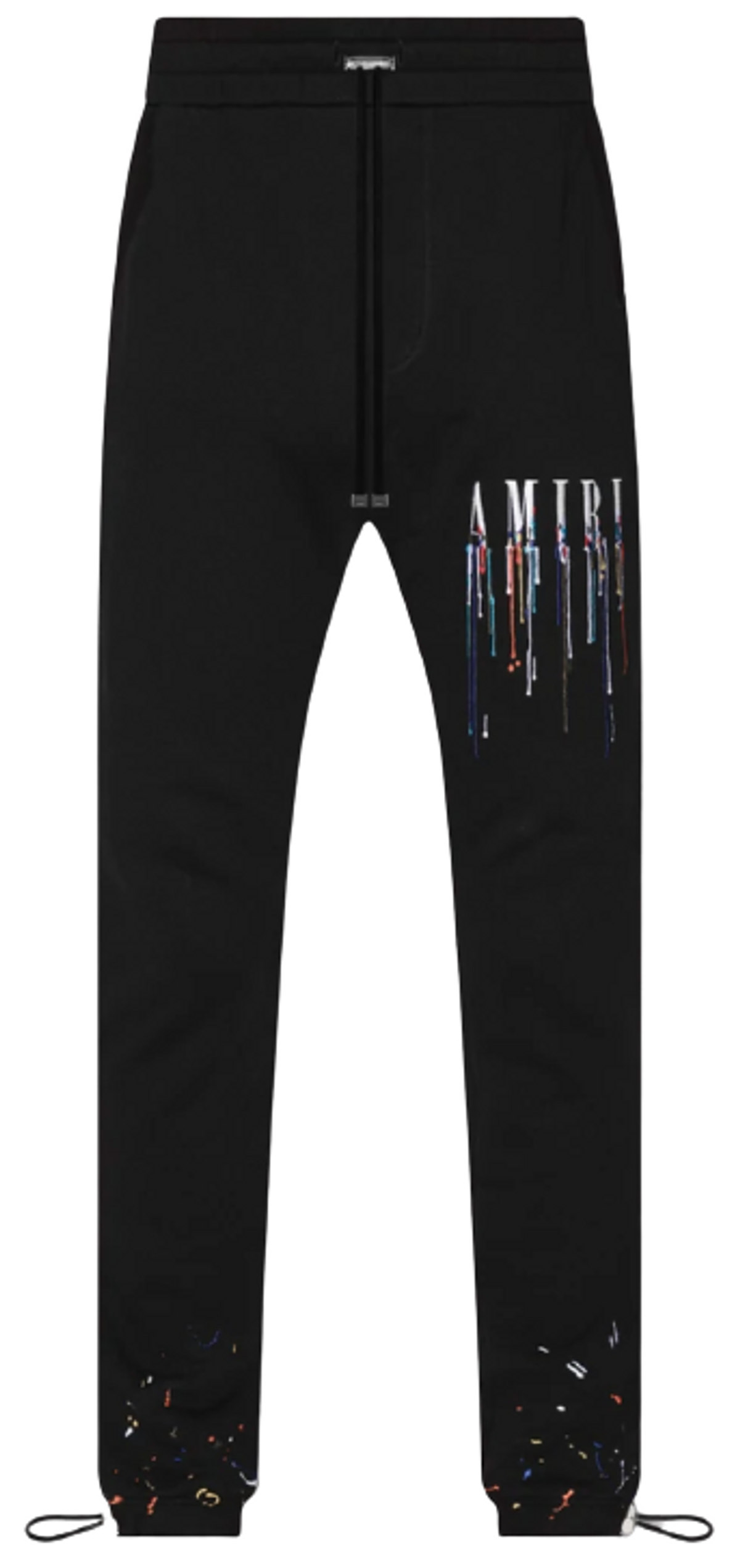 Amiri Embroidered Paint Drip Core Logo Black Sweatpants