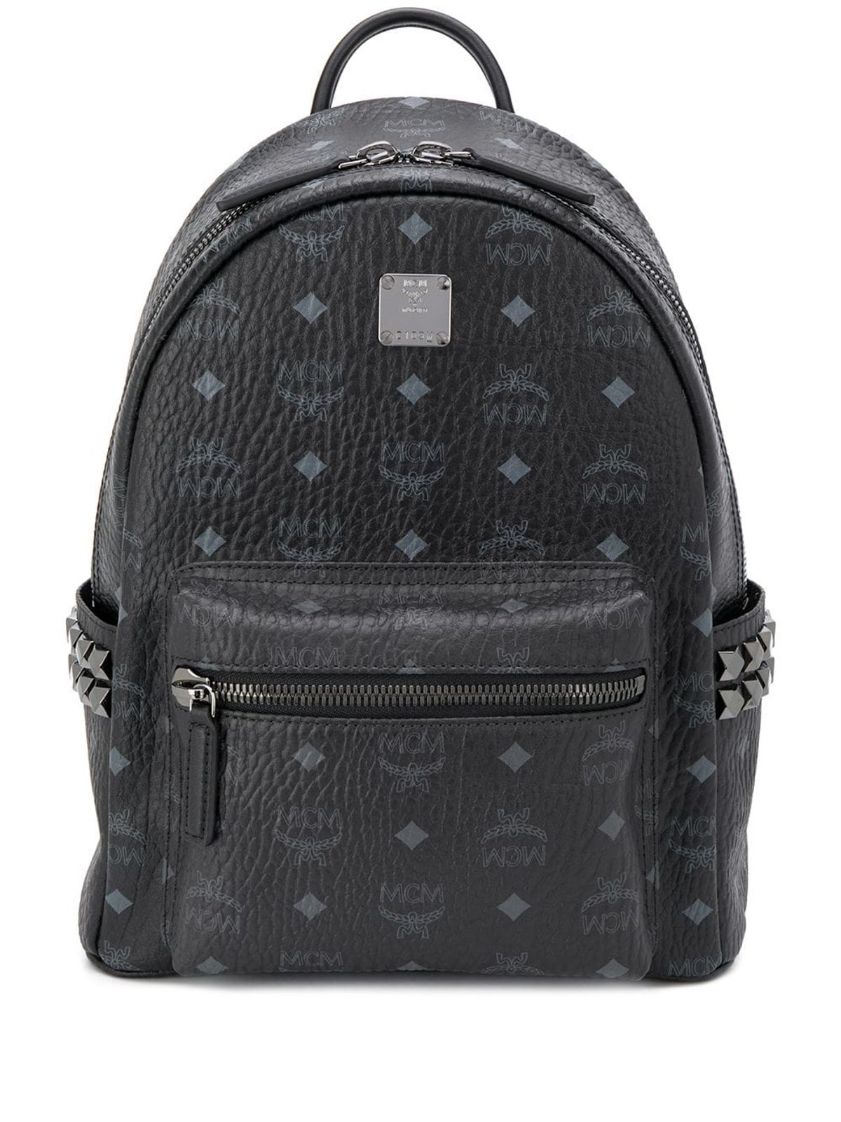 MCM Large Stark Stud-Embellished Black Backpack