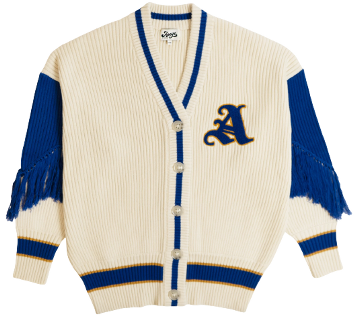 Aseye Studio Royal Blue Varsity Cardigan
