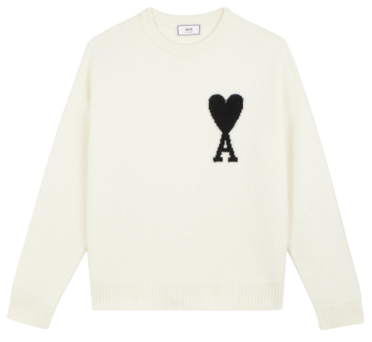 Ami Alexandre Mattiussi De Coeur Oversize White Sweater