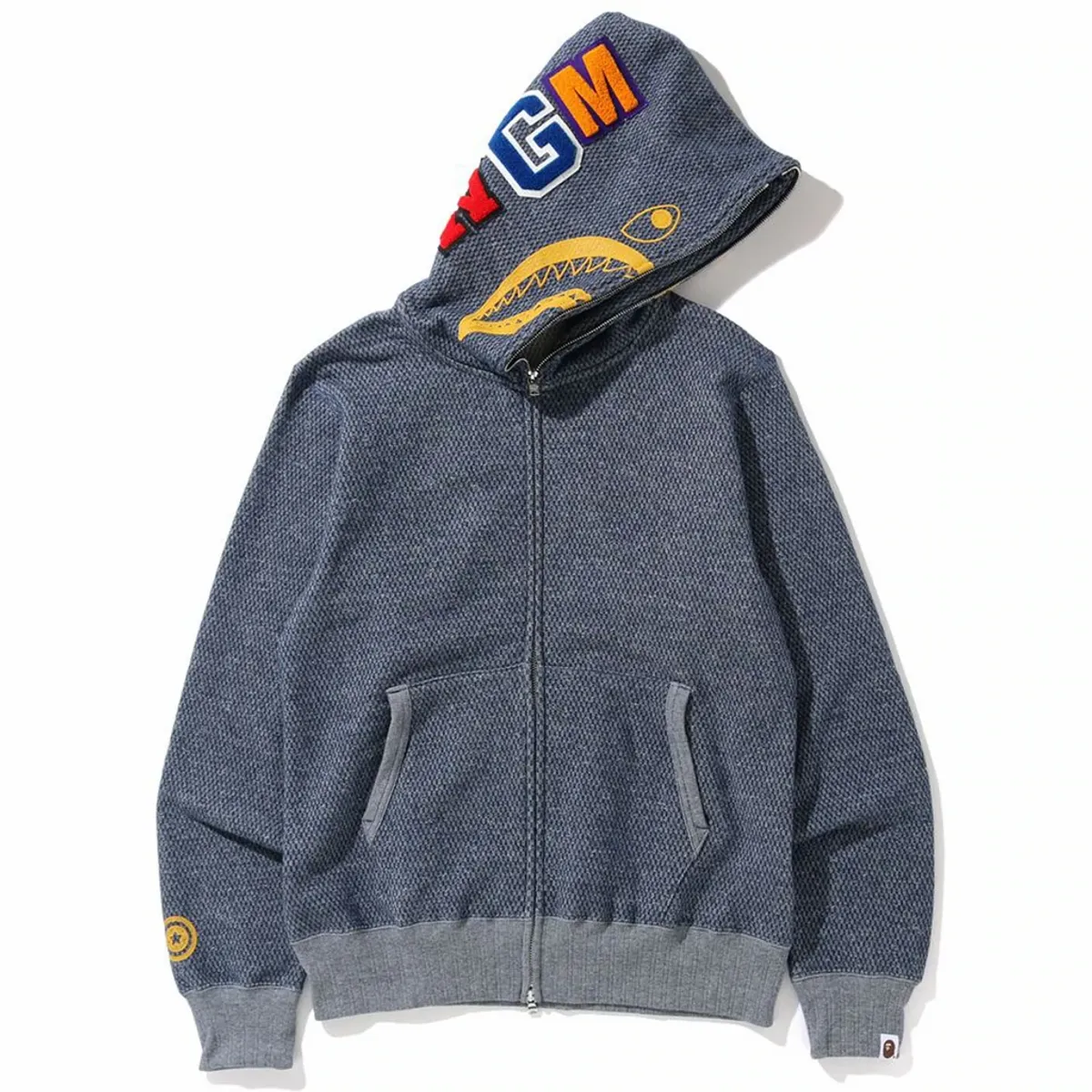 Bape Cut And Sewn Shark Full Zip Hoodie