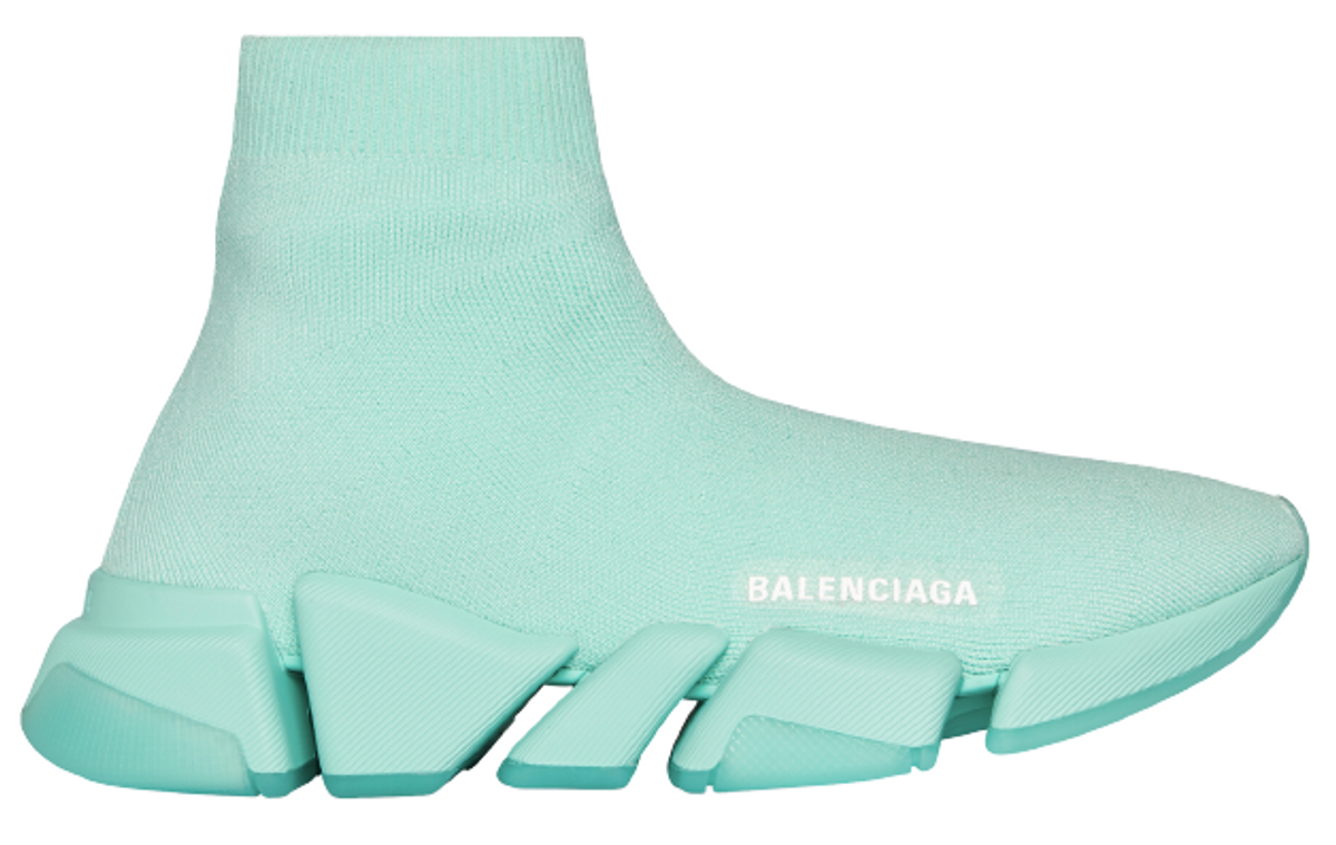 Balenciaga Speed 2.0 Light Green Recycled Knit, Light Green Sole Unit Sneakers
