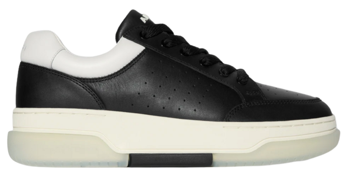 Amiri Stadium Low Black Padded Leather Sneaker